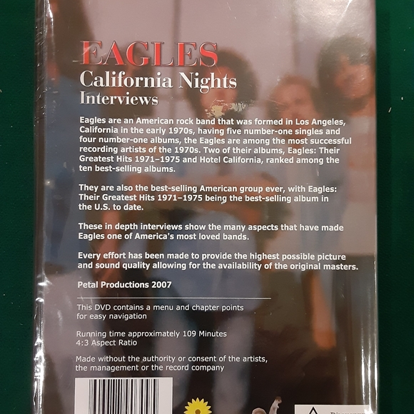 2007 "Eagles" California Nights Interviews DVD New Factory Sealed In Cellophane - Picture 4 of 7